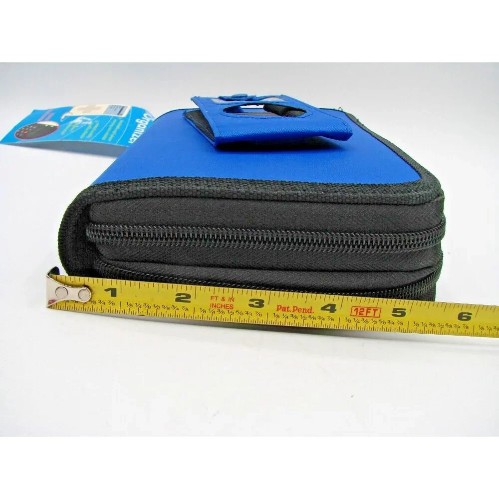 NEW PlanAhead iOrganizer Planner w/ Calculator Blue Zip Around Wallet Combo NOS